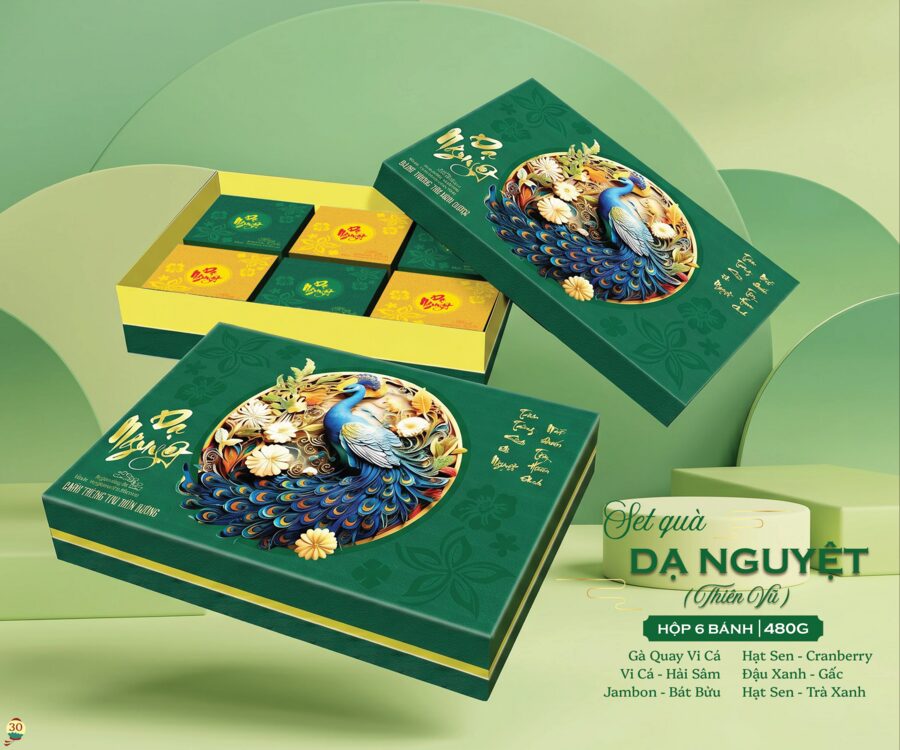 Hộp Dạ Nguyệt Thiên Vũ dinh dưỡng Bibica — 480g 6 bánh không trứng