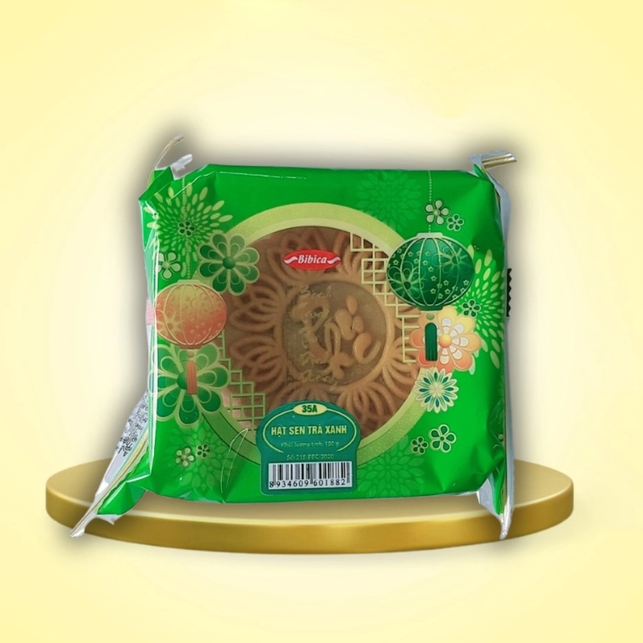 Bánh nướng dinh dưỡng Hạt sen Trà xanh 35A Bibica — 150g GI thấp